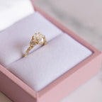 1.33 CT Oval Cut Pave Setting Moissanite Engagement Ring