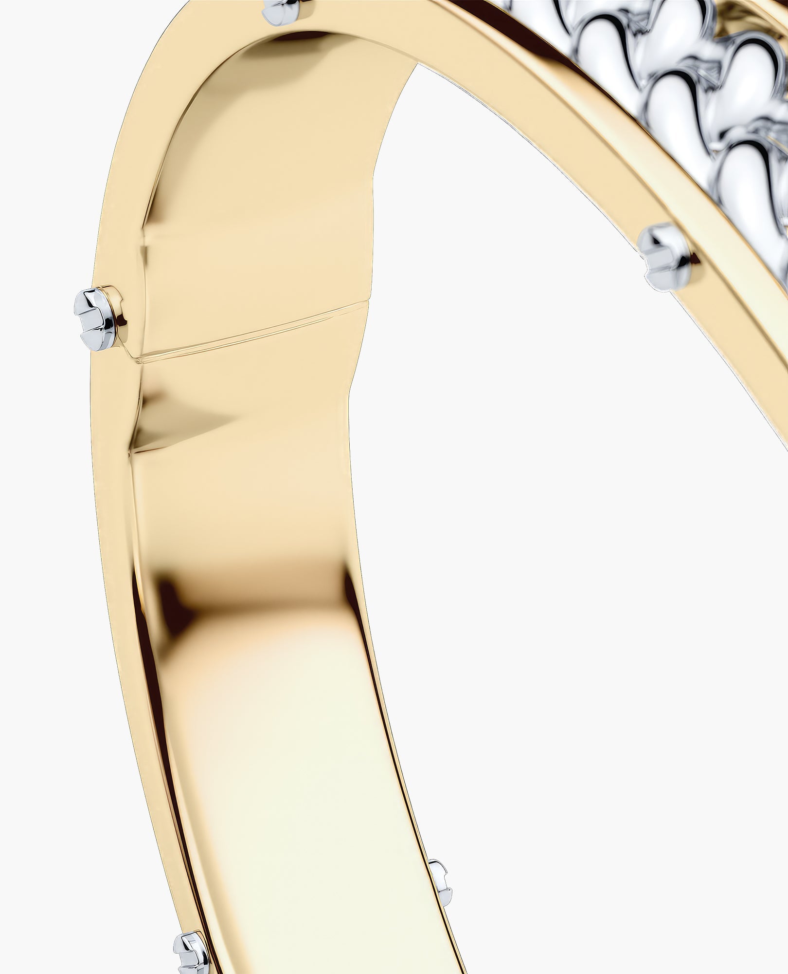 KENSINGTON Two-Tone Gold Cuban Link Bangle Bracelet - 9mm