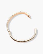 KENSINGTON Gold Cuban Link Bangle Bracelet with Black Diamonds - 9mm