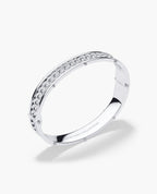KENSINGTON Gold Cuban Link Bangle Bracelet with Diamonds - 9mm