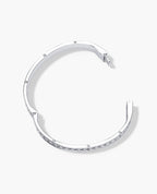 KENSINGTON Gold Cuban Link Bangle Bracelet with Diamonds - 9mm