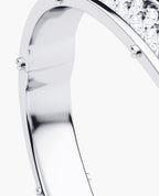 KENSINGTON Gold Cuban Link Bangle Bracelet with Diamonds - 9mm