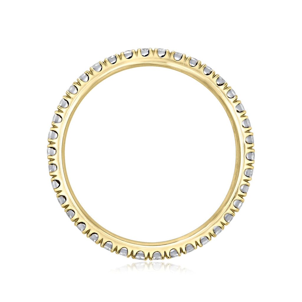 0.33 TCW Round Brilliant Cut Full Eternity Moissanite Wedding Band