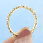 0.33 TCW Round Brilliant Cut Full Eternity Moissanite Wedding Band