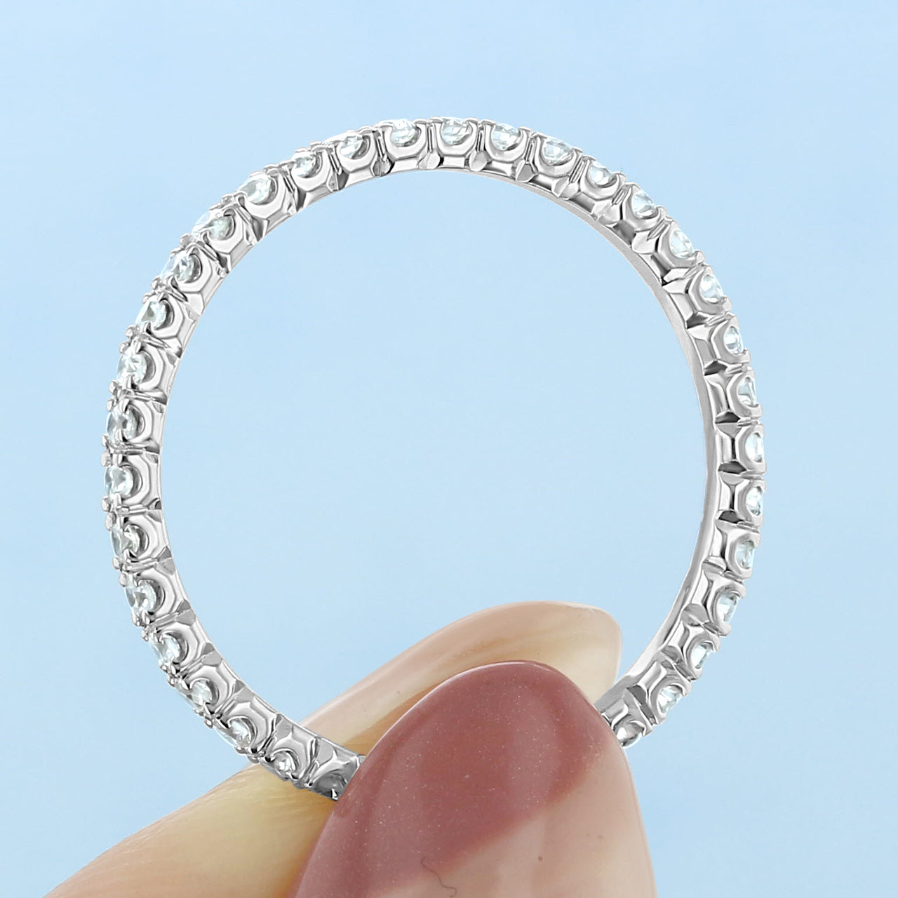 Round Brilliant Cut Full Eternity Wedding Band Secondary image