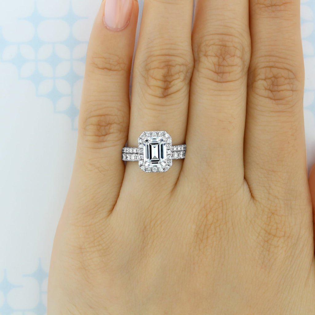 0.80 TCW Round Brilliant Cut Full Eternity Moissanite Wedding Band