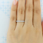 0.80 TCW Round Brilliant Cut Full Eternity Moissanite Wedding Band