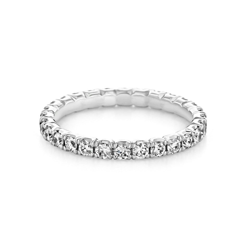 0.80 TCW Round Brilliant Cut Full Eternity Moissanite Wedding Band