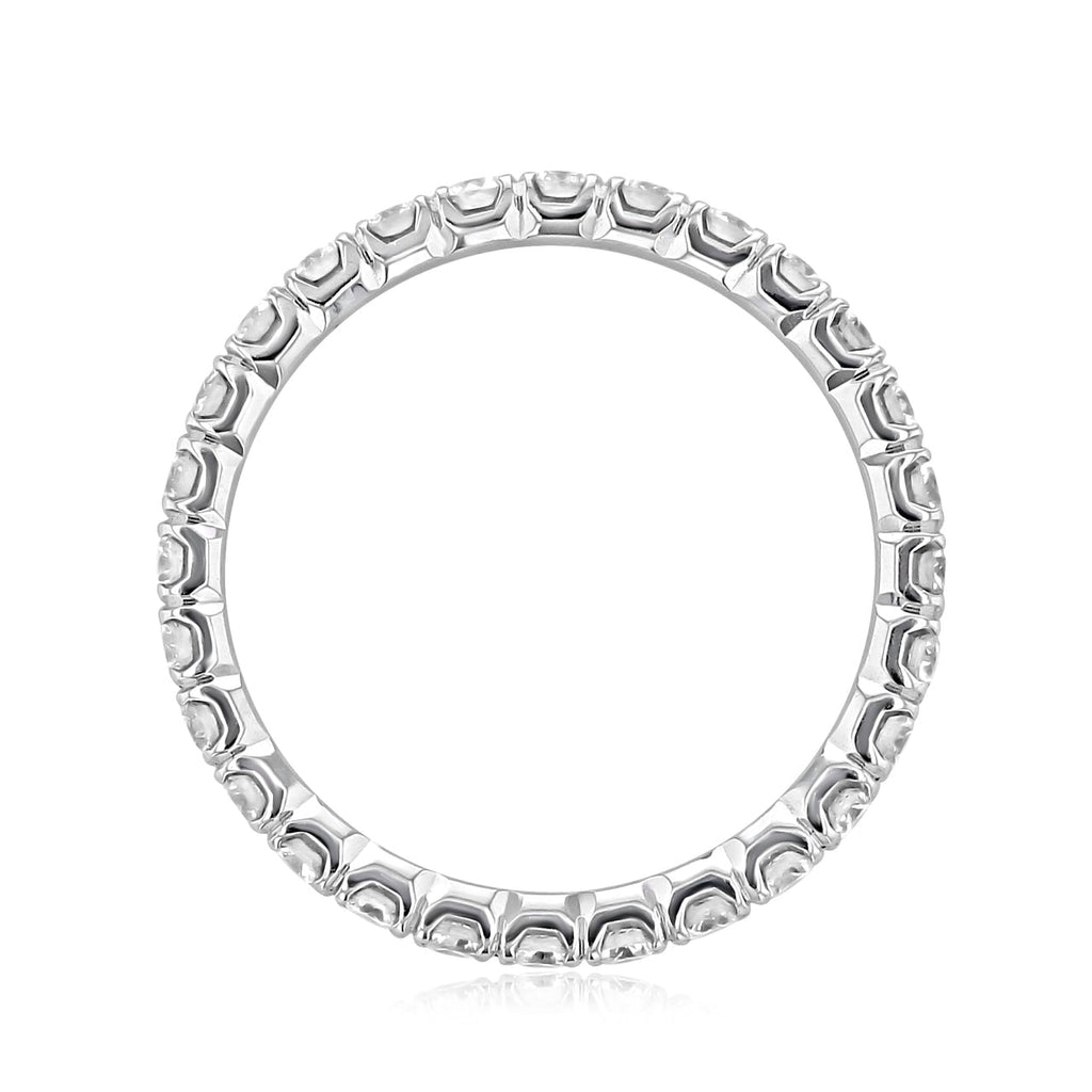 0.80 TCW Round Brilliant Cut Full Eternity Moissanite Wedding Band
