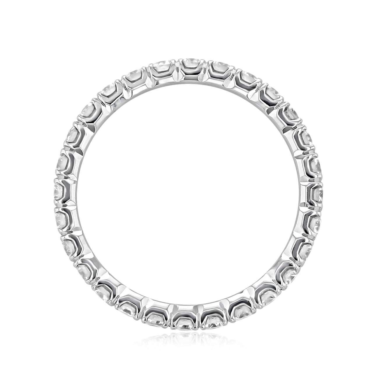 0.80 TCW Round Brilliant Cut Full Eternity Moissanite Wedding Band