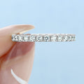 0.80 TCW Round Brilliant Cut Full Eternity Moissanite Wedding Band