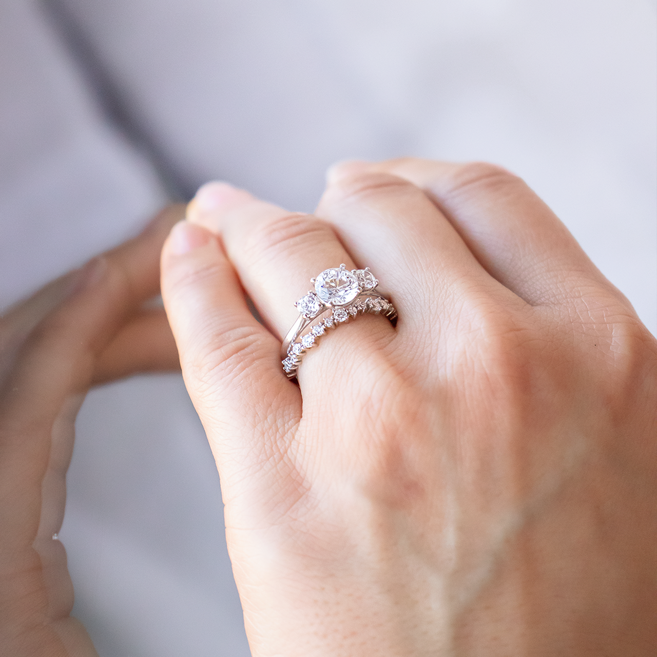 Round Brilliant Cut Full Eternity Wedding Band