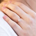 1.33 CT Oval Cut Moissanite Diamond Three Stone Engagement Ring
