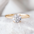 1.20 CT Round Cut Double Claw Prong Moissanite Engagement Ring