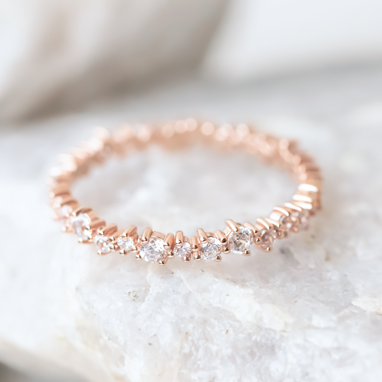 Round Brilliant Cut Full Eternity Wedding Band Secondary image