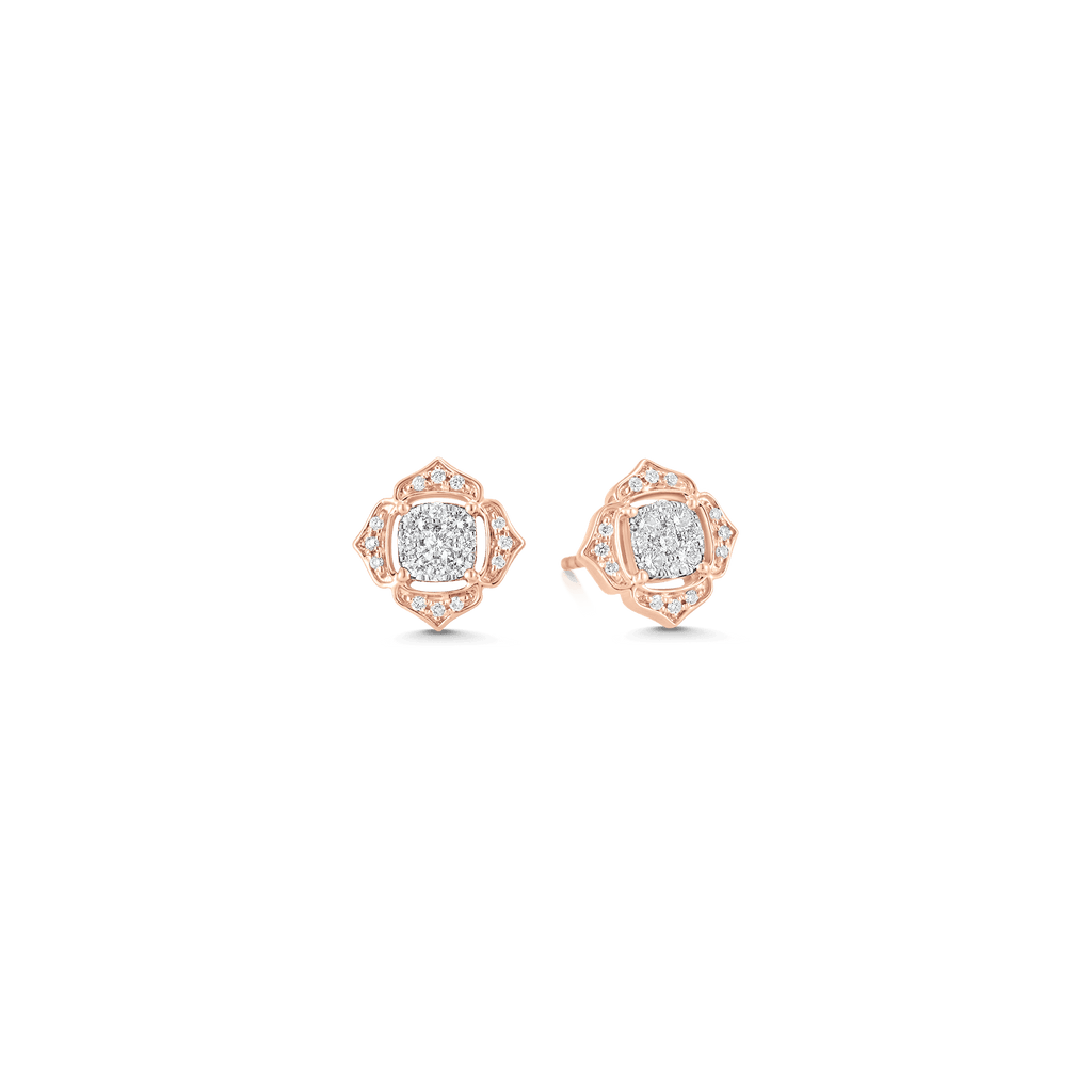 0.35 TCW Round Moissanite Diamond Stud Earrings