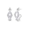 0.18 TCW Round Moissanite Diamond Link Hoop Earrings