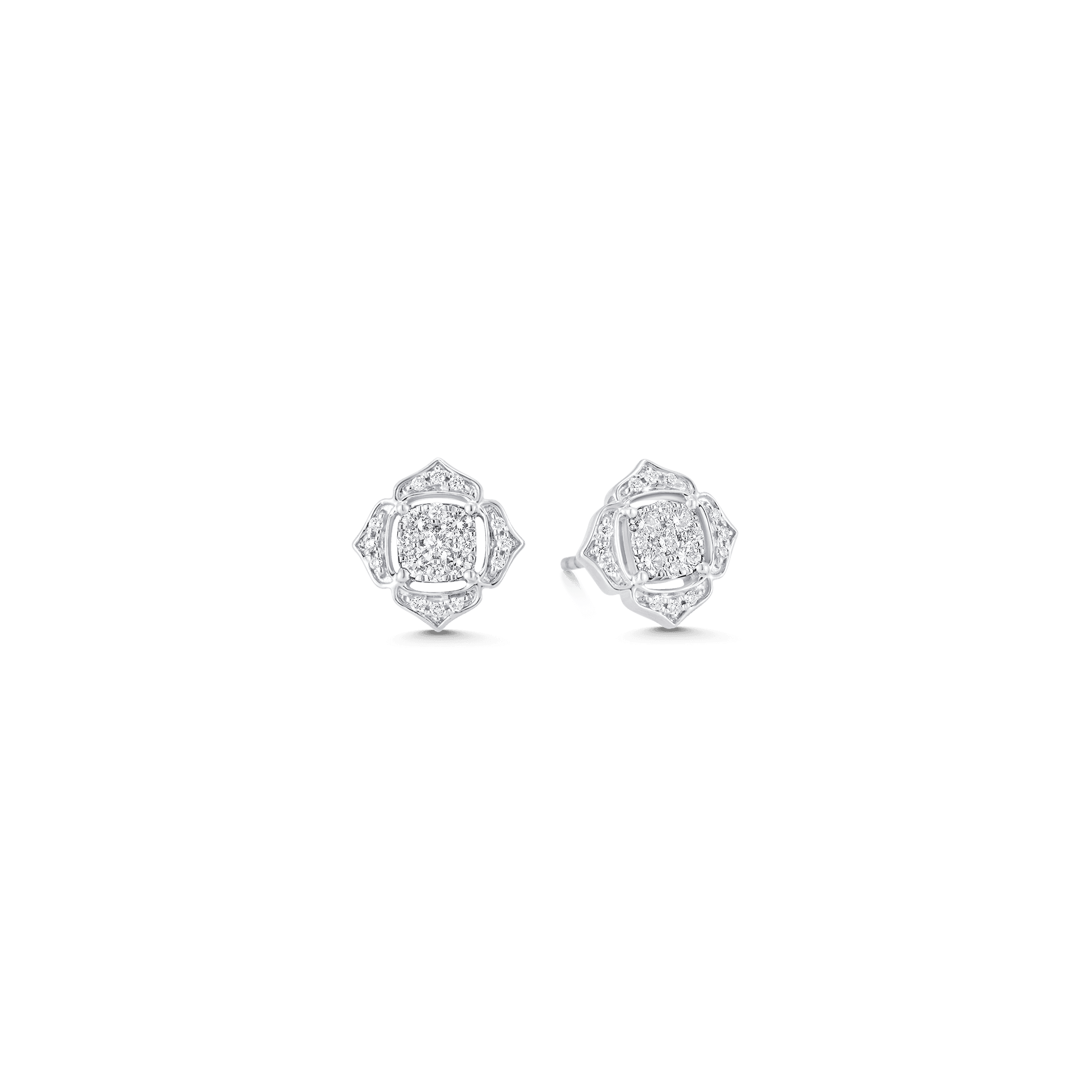 0.35 TCW Round Moissanite Diamond Stud Earrings