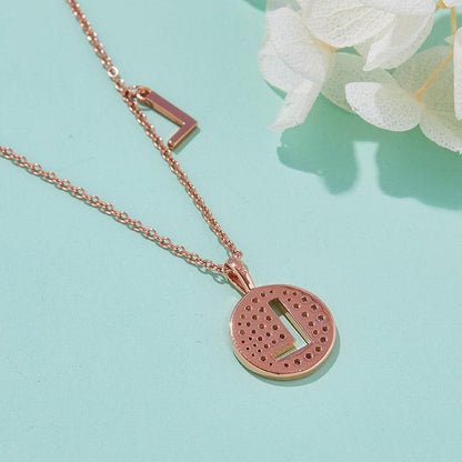 Personalized "L" latter diamond necklace