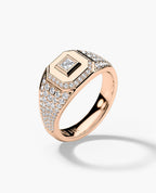 LA PAZ Gold Signet Ring with 0.85ct Diamonds