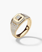 LA PAZ Gold Signet Ring with 0.85ct Diamonds