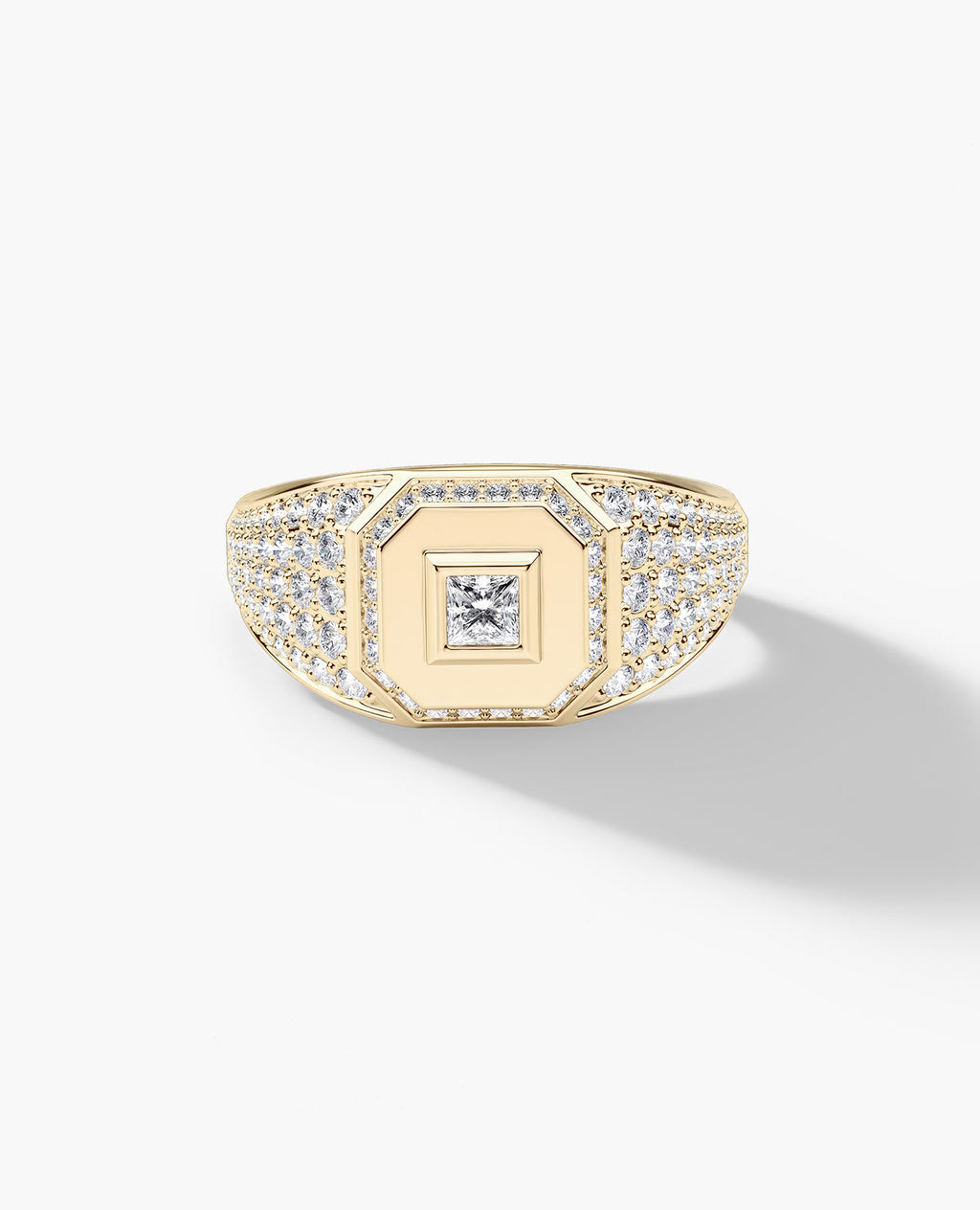 LA PAZ Gold Signet Ring with 0.85ct Diamonds
