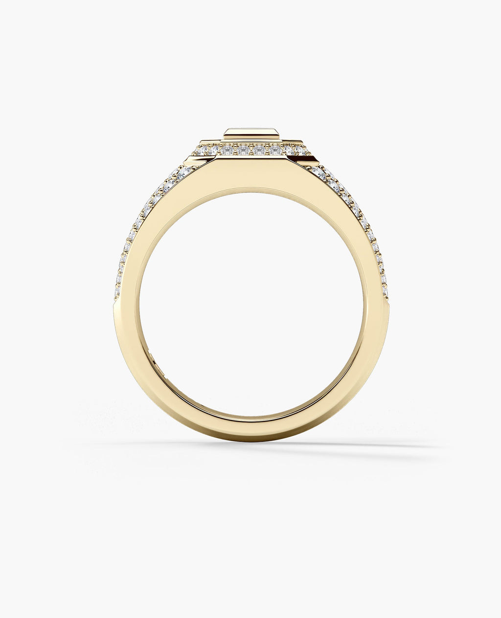LA PAZ Gold Signet Ring with 0.85ct Diamonds