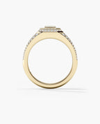 LA PAZ Gold Signet Ring with 0.85ct Diamonds