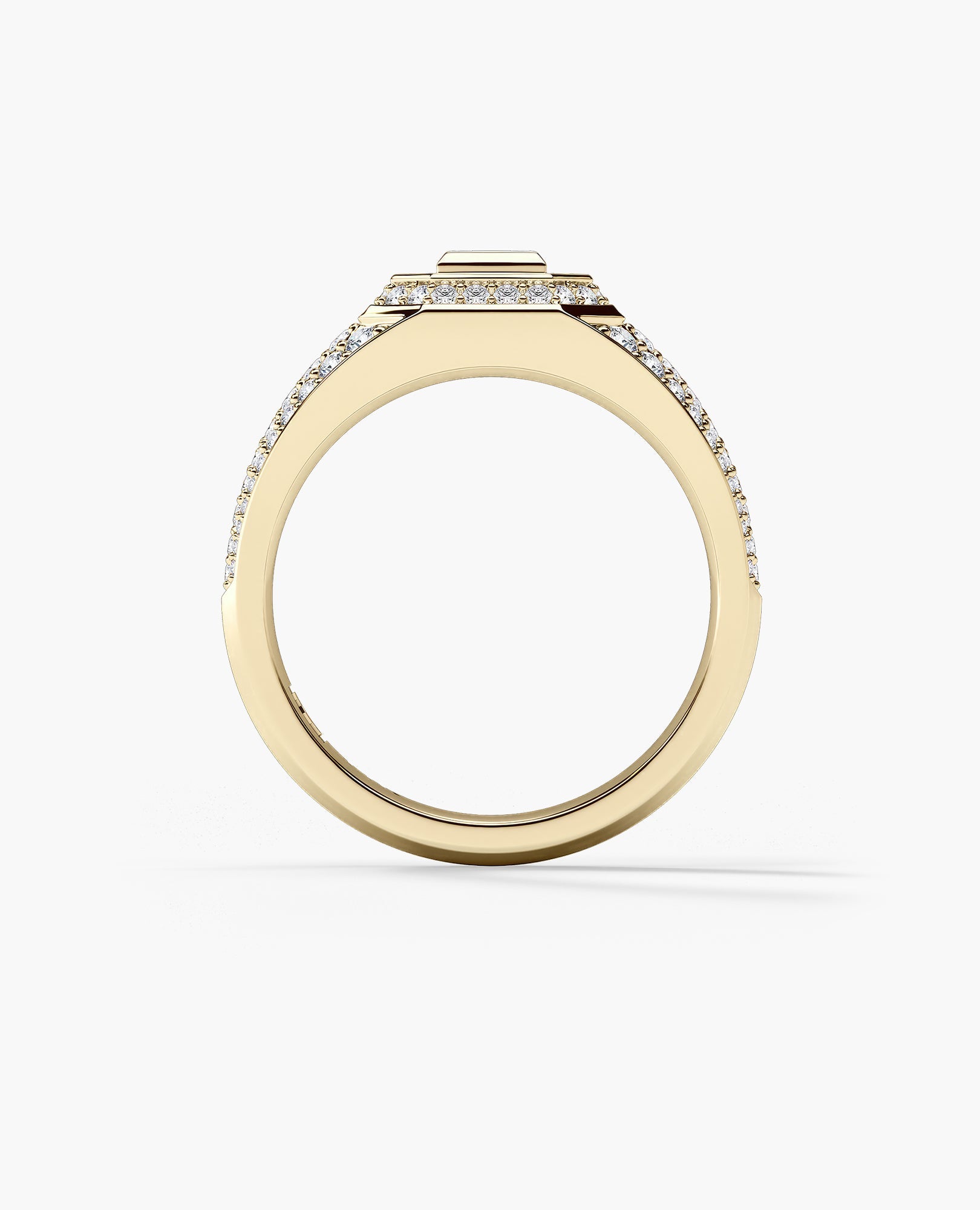 LA PAZ Gold Signet Ring with 0.85ct Diamonds