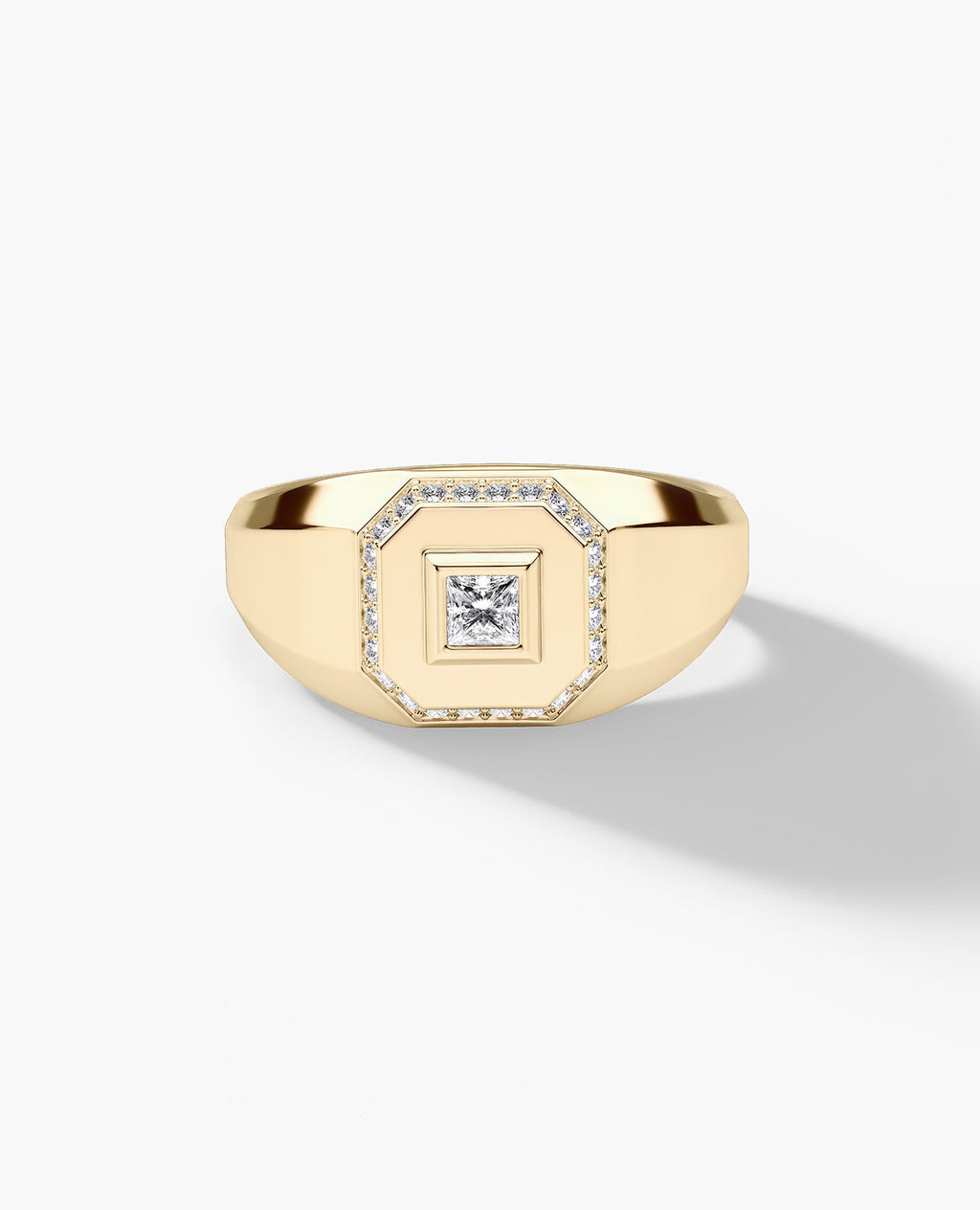 LA PAZ Gold Signet Ring with 0.20ct Diamonds