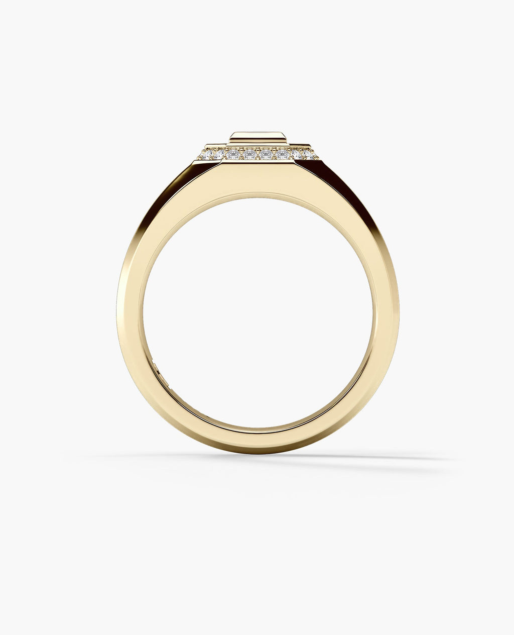 LA PAZ Gold Signet Ring with 0.20ct Diamonds