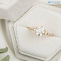 Lab Diamond Engagement Ring, Large lab-grown Diamond, Flower setting, high profile DisneyValley