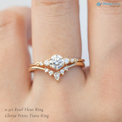 Lab Diamond Engagement Ring, Large lab-grown Diamond, Flower setting, high profile DisneyValley