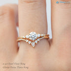 Lab Diamond Engagement Ring, Large lab-grown Diamond, Flower setting, high profile DisneyValley