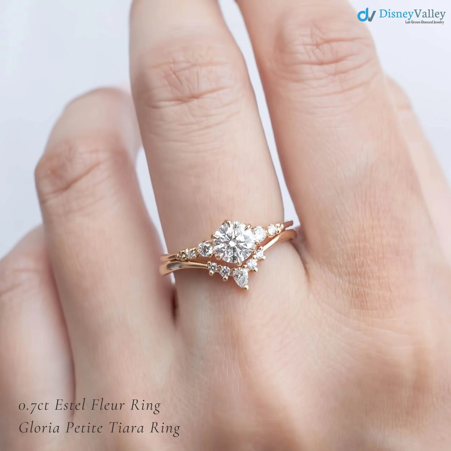 Lab Diamond Engagement Ring, Large lab-grown Diamond, Flower setting, high profile DisneyValley