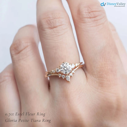 Lab Diamond Engagement Ring, Large lab-grown Diamond, Flower setting, high profile DisneyValley