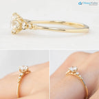 Lab Diamond Engagement Ring, Large lab-grown Diamond, Flower setting, high profile DisneyValley