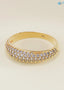 Lab Diamond Minimalist Dome Band Women Solid Gold Pave Marriage Ring DisneyValley