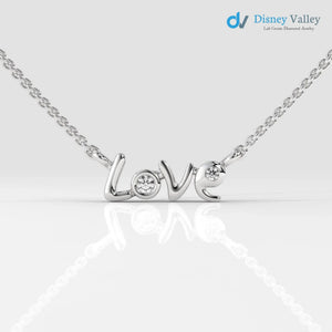 Lab grown diamond Necklace Round shape beautiful necklace gift for wife - DisneyValley