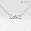 Lab grown diamond Necklace Round shape beautiful necklace gift for wife - DisneyValley