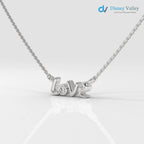 Lab grown diamond Necklace Round shape beautiful necklace gift for wife - DisneyValley