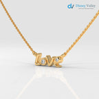 Lab grown diamond Necklace Round shape beautiful necklace gift for wife - DisneyValley