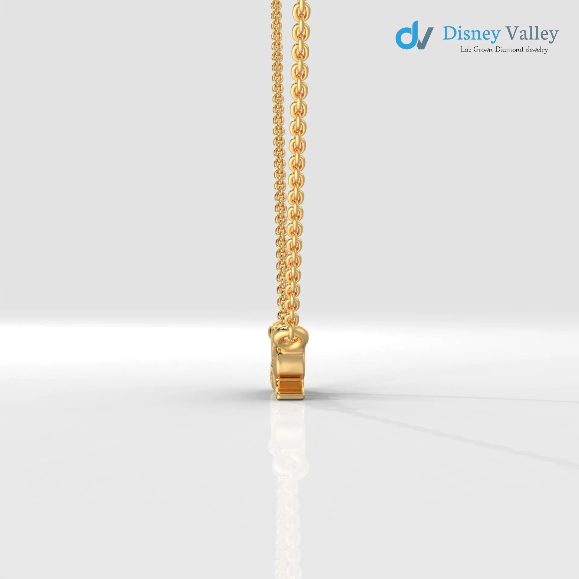 Lab grown diamond Necklace Round shape beautiful necklace gift for wife - DisneyValley