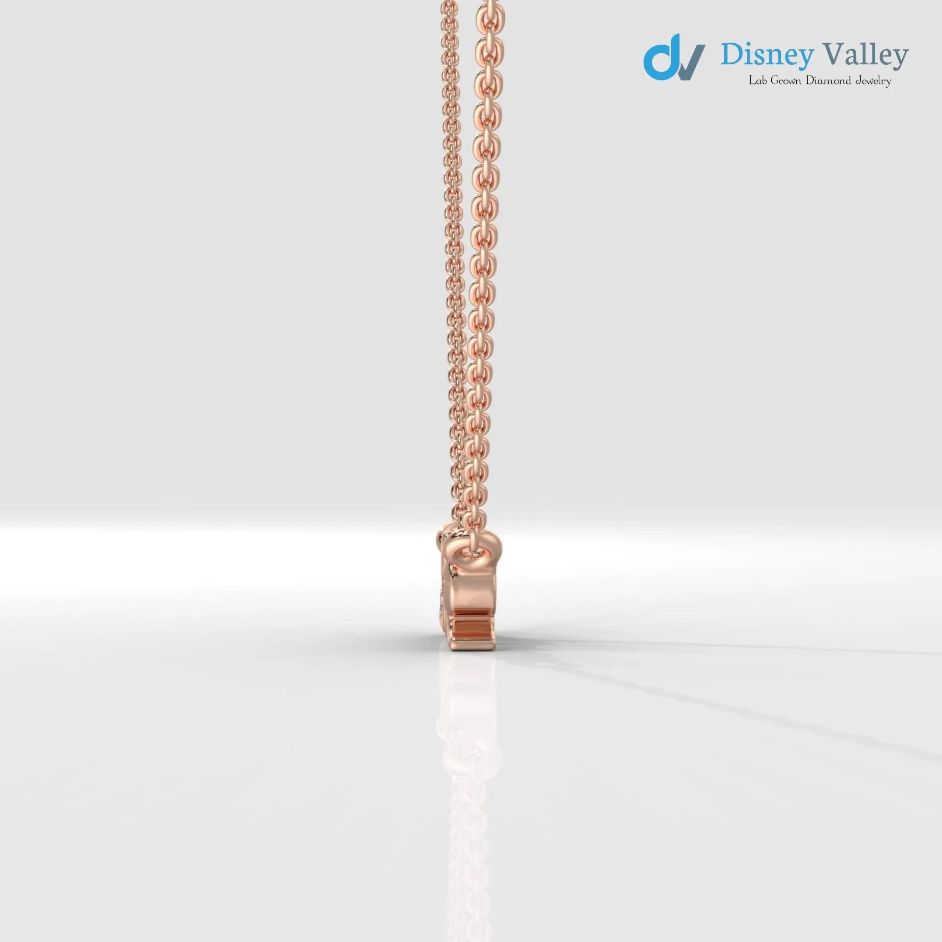 Lab grown diamond Necklace Round shape beautiful necklace gift for wife - DisneyValley