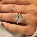 Dutch Marquise Engagement Ring in Vintage Style