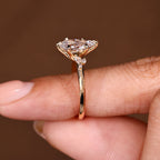 Pear Cut Engagement Ring With Side Stone In Vintage Style
