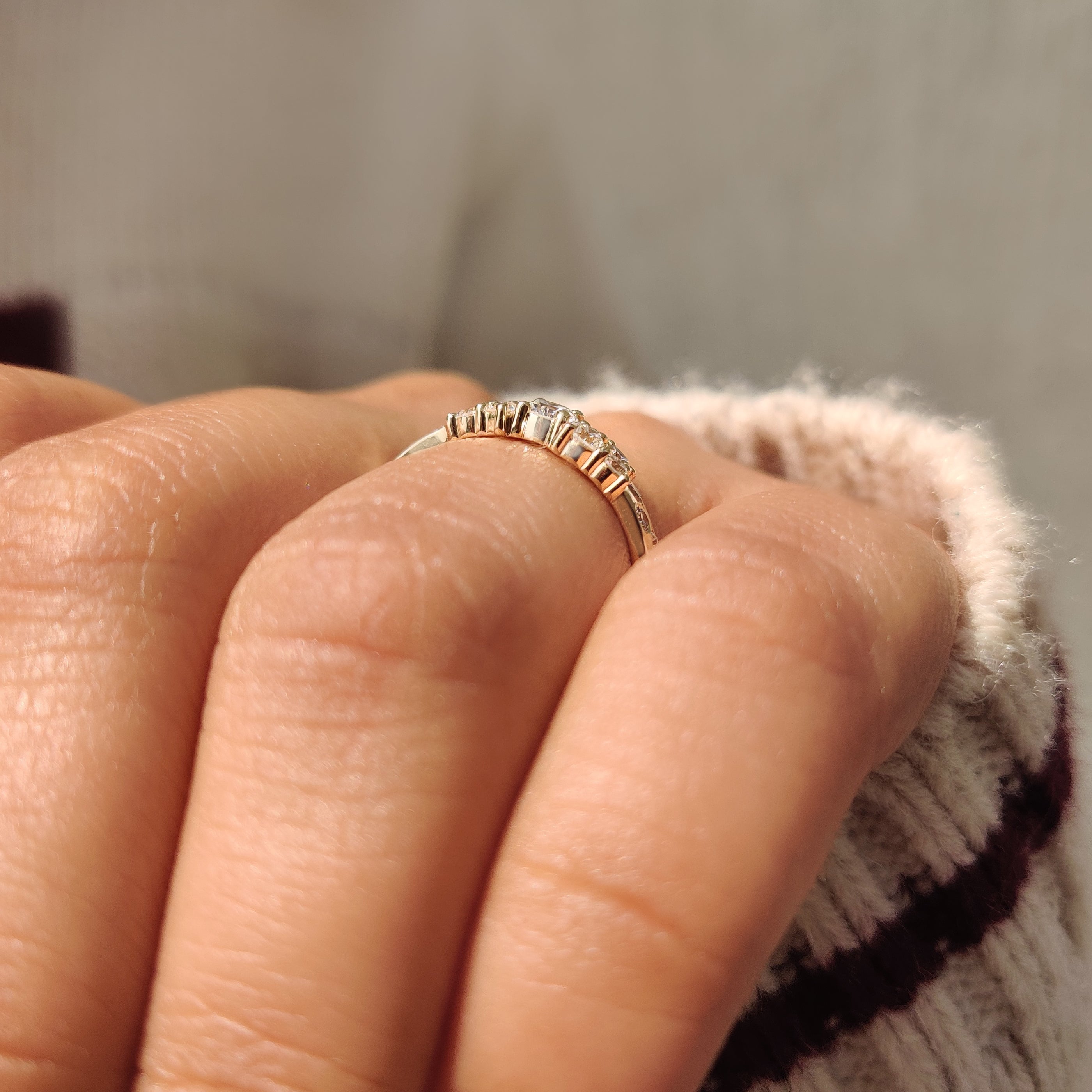 Round Diamond Band in Scattered Setting