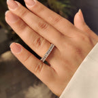 Diamond Baguette Band – Yellow Gold