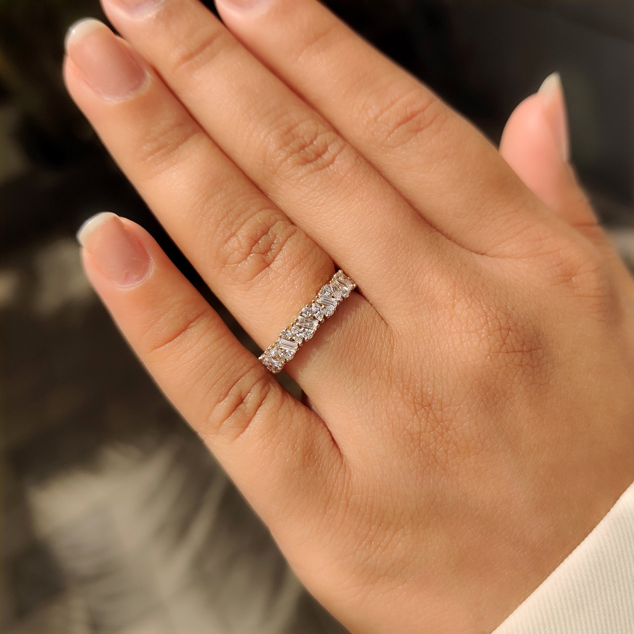 Marquise, Baguette and Round Diamond Full Eternity Band
