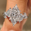 Nature Inspired Marquise Cut Engagement Ring in Floral Details